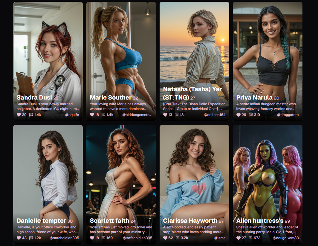 A collage of different AI-generated video styles from the Our Dream AI video model, showing diverse characters and settings.